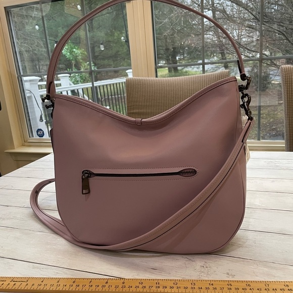 COACH Women's Soft Tabby Leather Hobo Shoulder Bag crossbody purple minimalist - Picture 8 of 15